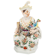 Group of a "Chinese lady with parrot"