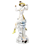 Eros, Coloured, with gold, Limited Masterpieces, H 37,5 cm