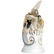 Group of birds, Coloured, with gold, Limited Masterpieces, H 25 cm