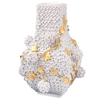 Vase with Snowball Blossoms, H 25 cm