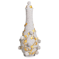 Lidded Vase with Snowball Blossoms, H 50 cm