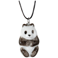 Pendant "Nature light" half relief Panda, 3,5 x 1,9 cm