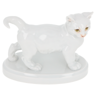 Cat, Coloured, without gold, H 11 cm