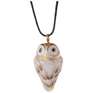 Pendant "Nature light" Full relief Owl, 3,4 x 1,9 cm