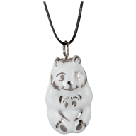 Pendant "Platinum" half relief Panda, 3,5 x 1,9 cm