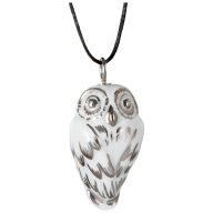 Pendant "Platinum" Full relief Owl, 3,4 x 1,9 cm