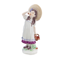 Figurine of a "Girl with cherries", H 17 cm
