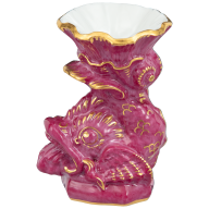 Candlestick dolphin, Purple and Gold, H 6,5 cm