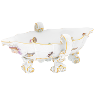 Sauce-boat with flowers and insects after Merian, L 25,5 cm