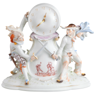 Clock Épée Fencers, H 32 cm