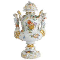 Vase with miniature cupids, lim. 15, H 43 cm