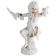 Monkey Orchestra Conductor, Figurine painting after Watteau, coloured, H 17,5 cm