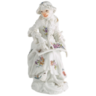 Monkey Orchestra Songstress, FF-painting with butterflyes and insects, H 12,5 cm