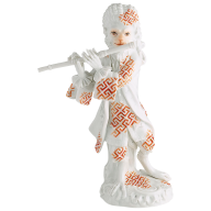 Monkey Orchestra Flautist, Rpoyal Palace, Red and Gold, H 14,5 cm