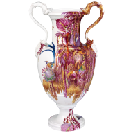 Vase with baroque handles, Exotic, H 98 cm
