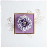 Wall painting with Dahlia, Violett background, sign. H. Bretschneider, H 23 cm