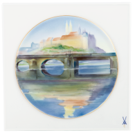 Wall picture, "Meissen impression" in style J.R. Hentschel, lim., 25,5 x 25,5 cm