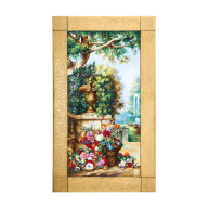 Wall picture Landscape with flower basket and fountain, lim. 15, 60 x 35 cm
