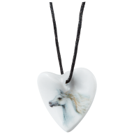 Pendant Swinging Heart, Head of horse, 2,5 x 2,5 cm
