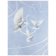 Wall painting, Peace Doves II, 80 x 60 cm