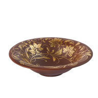 "Floral Tendril in Gilt" charger, Böttger Stoneware, Ø 20,5 cm