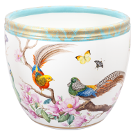 Orangery tub "Magnificent peacocks and noble pheasants", lim. 10, H 52 cm