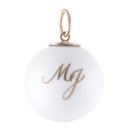 Pendant "Boule", Monogram (2 letters) in Gold, Ø 2,1 cm