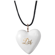 Pendant "Heart size L" with monogram (2 letters) in Gold, 2,4 x 2 cm