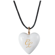 Pendant "Heart size M" with monogram (2 letters) in Gold, 2,2 x 1,8 cm
