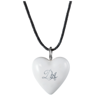 Pendant "Heart size M" with monogram (2 letters) in Platinum, 2,2 x 1,8 cm