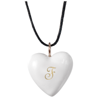 Pendant "Heart size L" with monogram (1 letter) in Gold, 2,4 x 2 cm