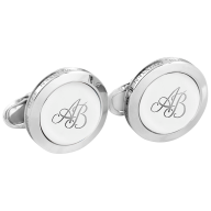Cufflinks with Monogram (2 letters) in platinum