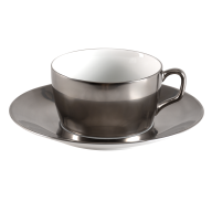 Coffee cup & saucer, Shape "MEISSEN® Cosmopolitan", Platinum, V 0,25 l