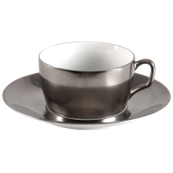 Cappuccino cup & saucer, Shape "MEISSEN® Cosmopolitan", Platinum, V 0,3 l