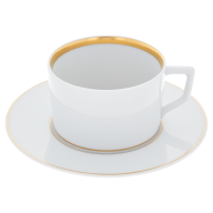 Coffee cup & saucer, Shape "No 41", Swords Luxury Gold, gold rim, V 0,15 l