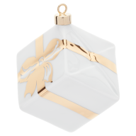 parcel, bow, glossy gold, L 4,3 cm