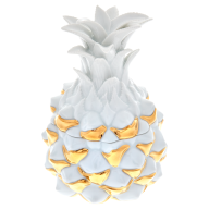 Box Pineapple, glossy gold, H 15 cm