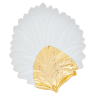 Pineapple leaf, glossy gold, L 24 cm