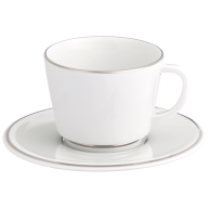 Cappuccino cup & saucer, Shape "Vitruv", Platinum, V 0,2 l