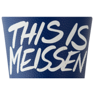 Cuff for coffee to go mug large, "This is MEISSEN", blue1