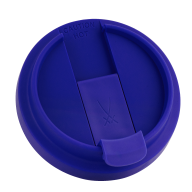 Plastic lid for coffee to go mug, dark blue