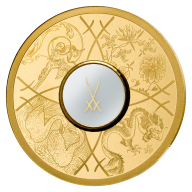 Medal "315 Years of MEISSEN" (1oz Ag, gold plated)