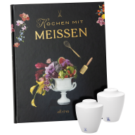 Cookbook set, 3-pcs, Cookbook, "Kochen mit Meissen", Salt- & Pepper shaker, MEISSEN® Cosmopolitan