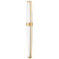 MEISSEN® Porcelain Mascara Fountain Pen, Pure white gold, H 13 cm