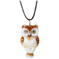 Pendant "Nature" half relief Owl, 3,5 x 1,7 cm