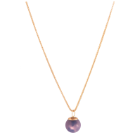 Necklace Pearl Collection Lilac short, 750 rose gold, composed of necklace, length 45 cm, variable eylet at 42 cm and pendant