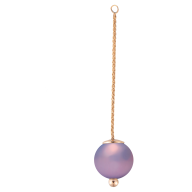 Pendant Pearl Collection Lilac, 750 rose gold, 1 porcelain pearl  12mm
