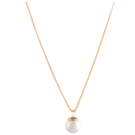 Necklace Pearl Collection Pure White short, 750 rose gold, composed of necklace, length 45 cm, variable eylet at 42 cm, and pendan