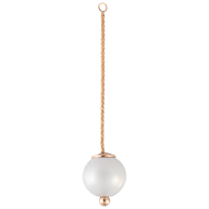 Pendant Pearl Collection Pure White, 750 rose gold, 1 porcelain pearl  12mm