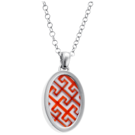 Pendant SIGNET "Royal Palace" Red/Platinum